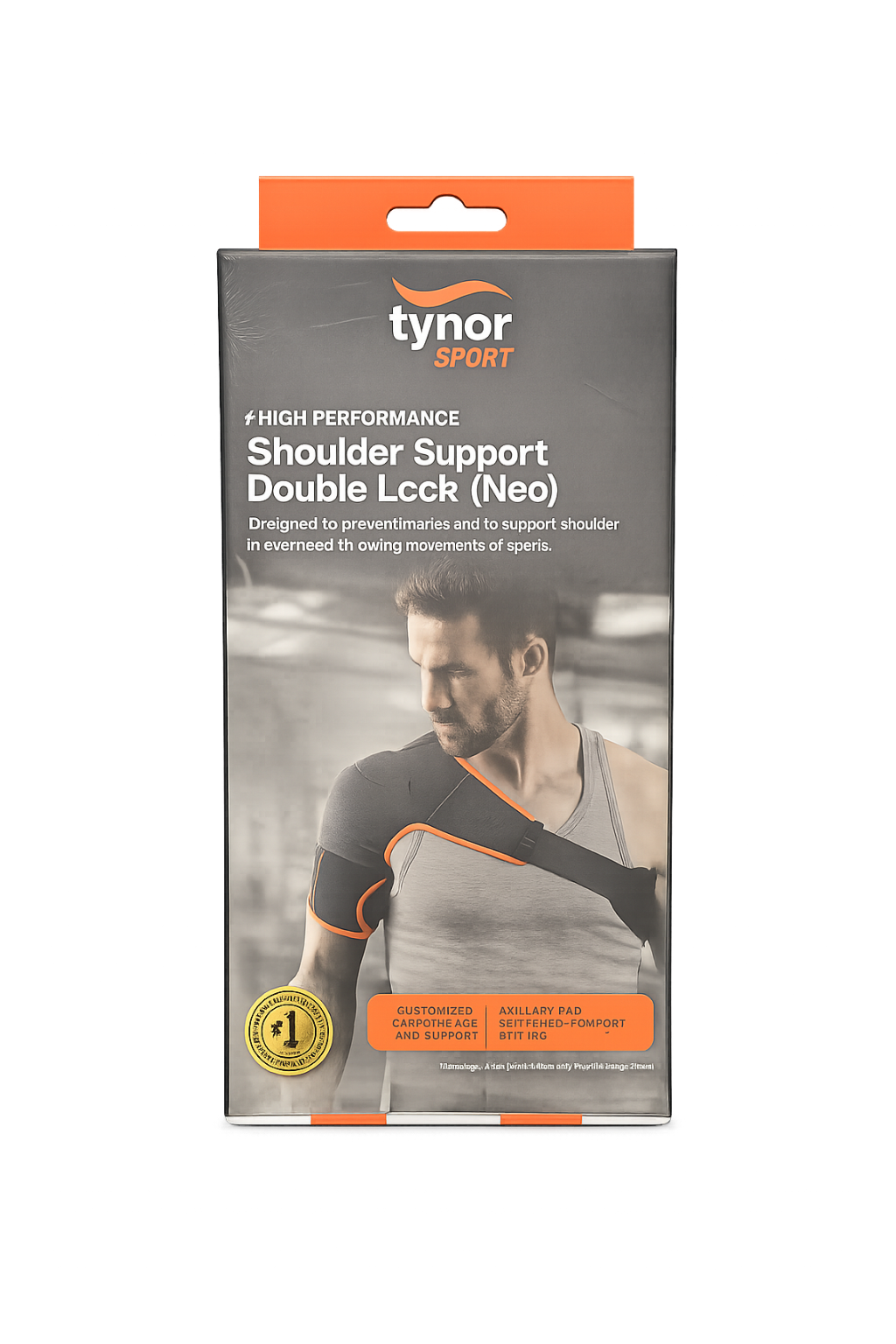 TYNOR -SHOULDER SUPORT DOUBLE LOCK (NEO) - BLACK