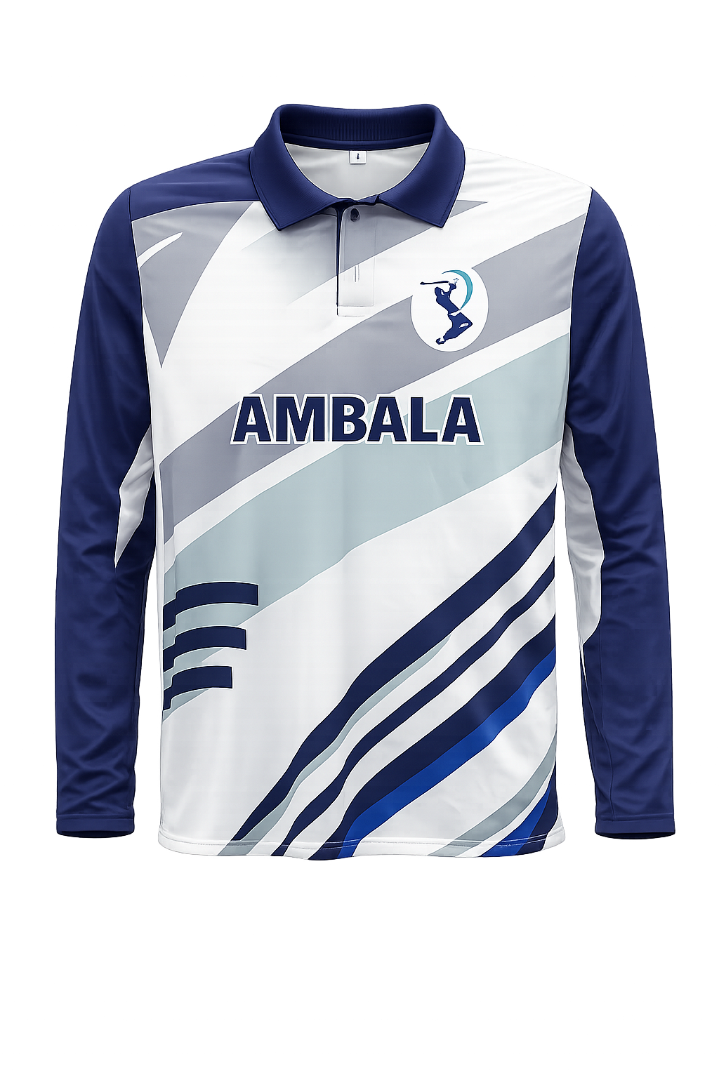 Customized Tshirt - Ambala - Royal Blue and White