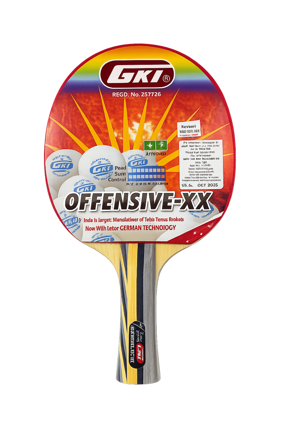 GKI - Table Tennis Racquet - Offensive XX