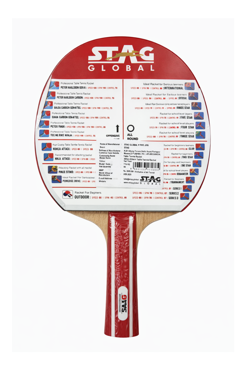 STAG - Table Tennis Racquet - Ninja Attack