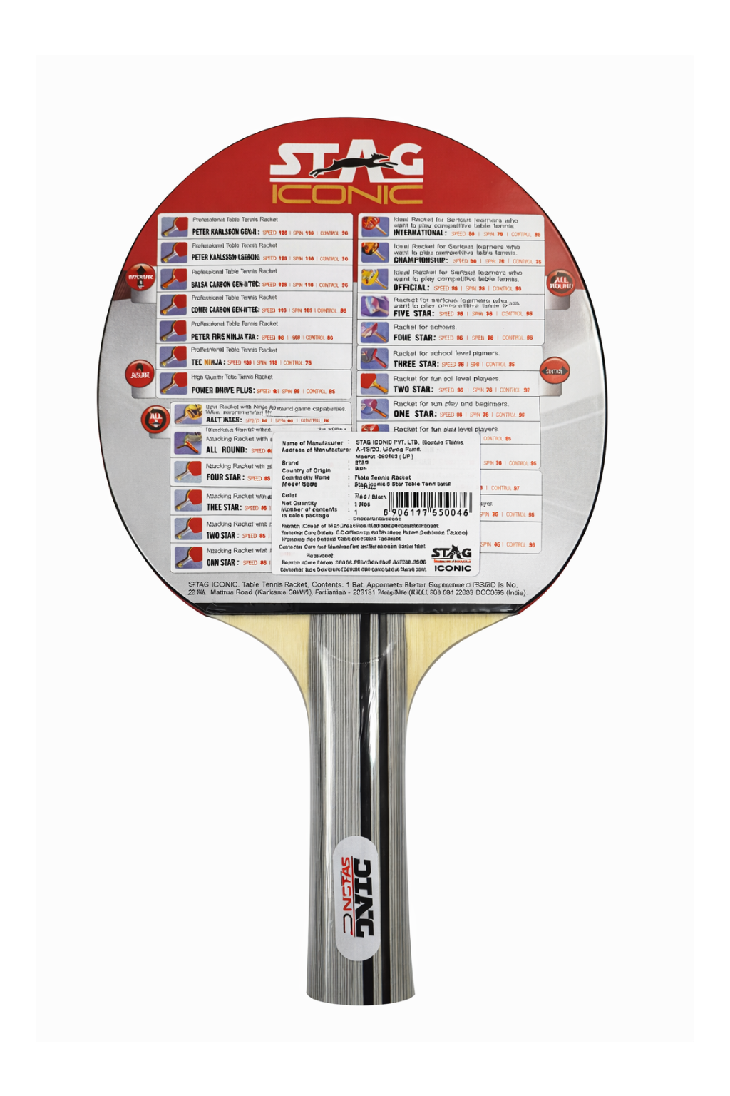 STAG - Table Tennis Racquet - 5 Star