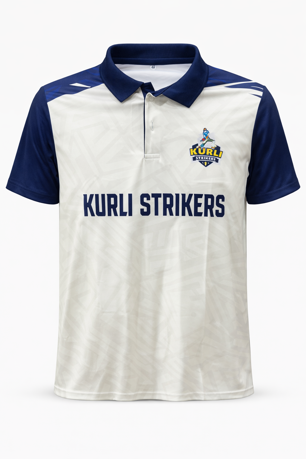Customized Tshirt - Kurli Strikers - Offwhite Blue