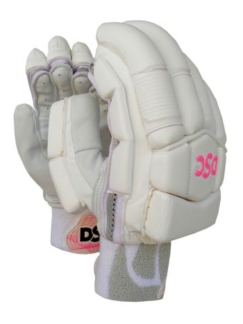 Condor Pro White Pink Cricket Batting Gloves Mens Size