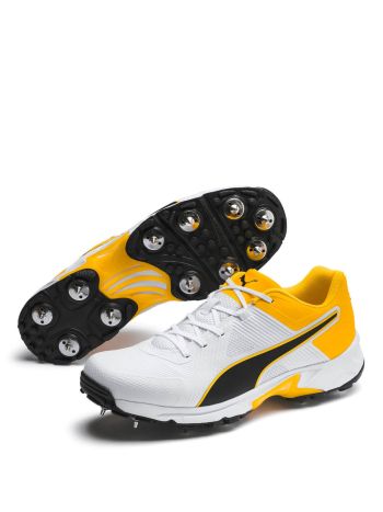 19.2 Spike Orange/White Men's Cricket Spike Shoes
