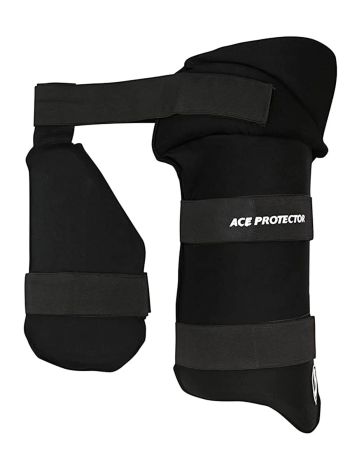 Ace Protector Black Combo Cricket Thigh Guard Men Size
