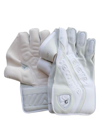 Hilite White Cricket Wicket Keeping Gloves Mens Size