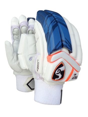 Test RO Blue/Orange Cricket Batting Gloves Mens Size