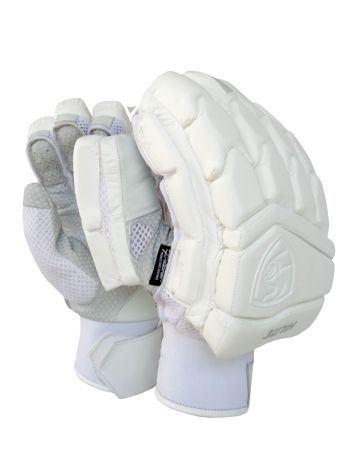 White Hilite Cricket Batting Gloves Mens Size